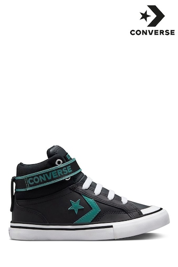 Converse bite Black/Green Pro Blaze Junior Trainers (C52178) | £45