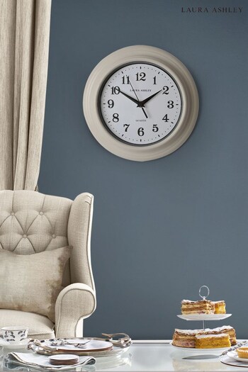 Laura Ashley Grey Newgale Small Kitchen Clock (C52186) | £50