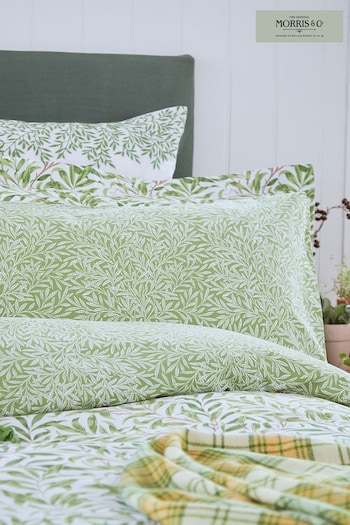 Morris & Co Set of 2 Green Willow Bough Pillowcases (C52191) | £40