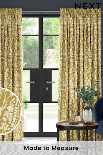 Yellow Jarrod Made To Measure Curtains (C52373) | £61