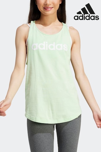 adidas Green Sportswear pink Essentials Loose Logo Tank Top (C52599) | £18