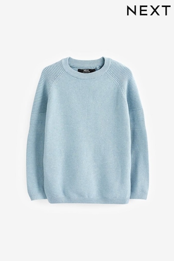 Blue Without Stag Textured Crew Jumper (3-16yrs) (C52748) | £12 - £17