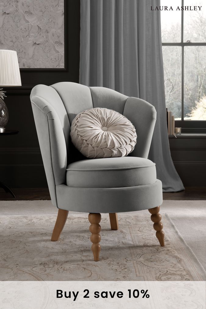 Next grey velvet new arrivals chair
