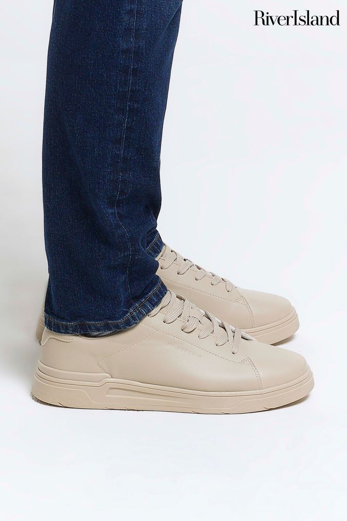 River island beige trainers hotsell