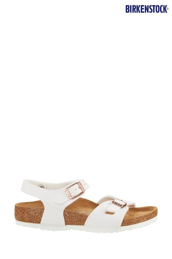 Birkenstock Rio Kids BF White Sandals (C53247) | £45