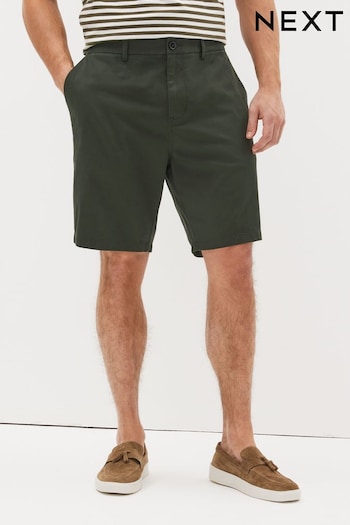 Dark Green Straight Stretch Chino Shorts (C53359) | £10