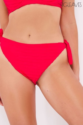 Figleaves Red Fantasy Floral Tie Side Bikini Briefs (C53393) | £20