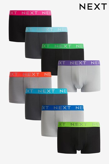 Mixed Base Neon Waistband Hipster Boxers 8 Pack (C53784) | £44