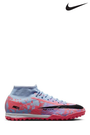 Nike Blue Football Zoom Superfly 9 Academy Turf Ground Football Leather Boots (C53875) | £90