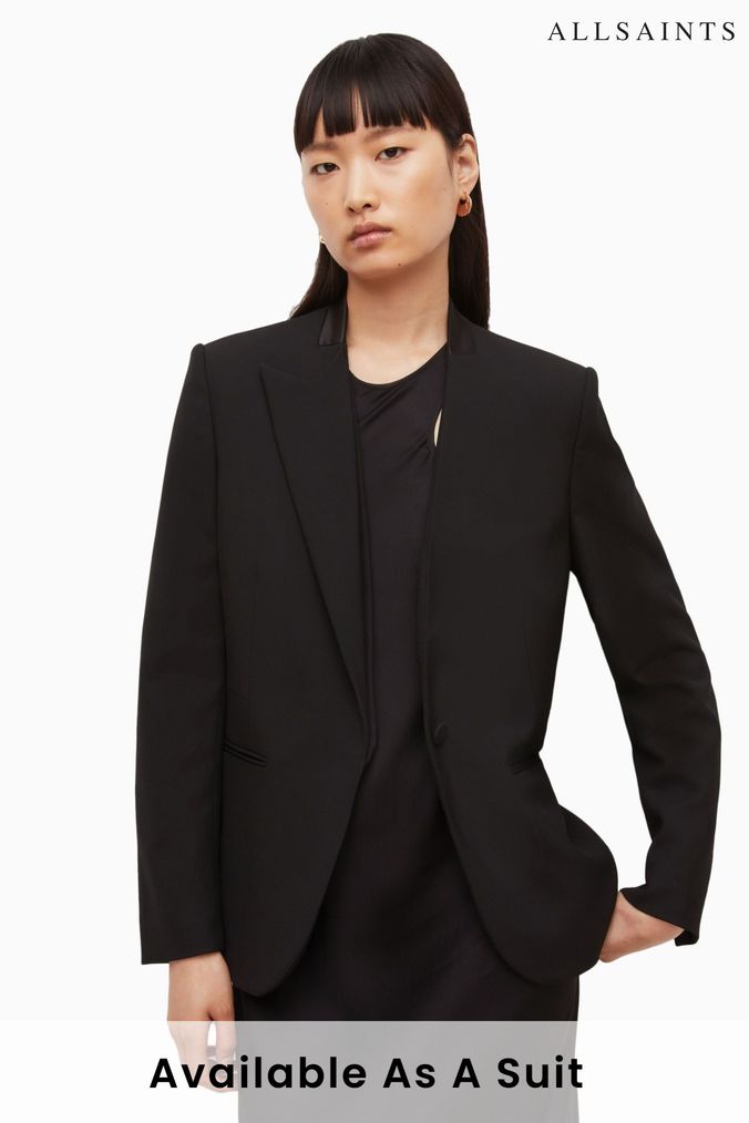 Black linen sales jacket ladies uk