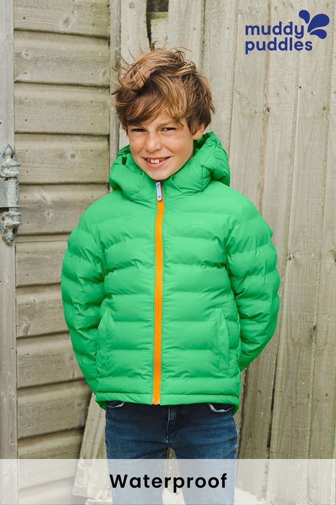Buy Girls Muddy Puddles Green Jackets Online Next UK
