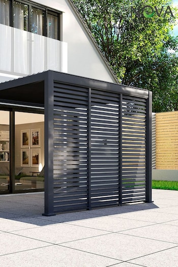 Nova Outdoor Living Grey Titan Aluminium Pergola 1.33m Side Wall (C54204) | £370