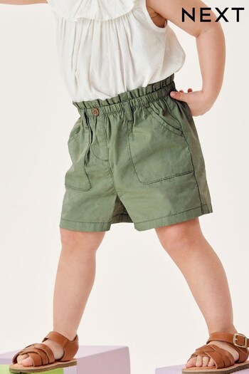 Khaki Green Cotton Shorts (3mths-7yrs) (C54254) | £6 - £8