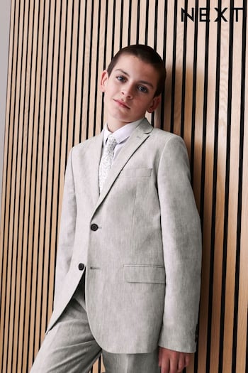 Grey Linen Suit Jacket (3-16yrs) (C54407) | £43 - £55