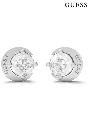 Guess Jewellery Ladies Silver Tone Moon Phases Earrings (C54436) | £39
