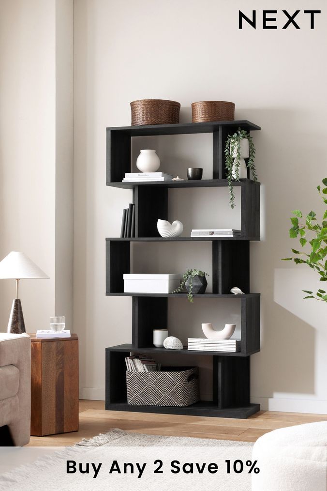 Black standing best sale shelves