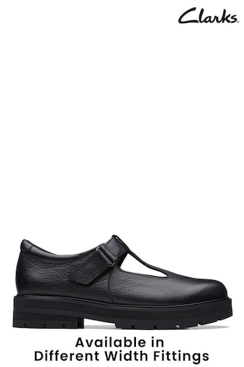 Clarks Black Multi Fit Prague Brill Shoes von (C54762) | £56 - £58