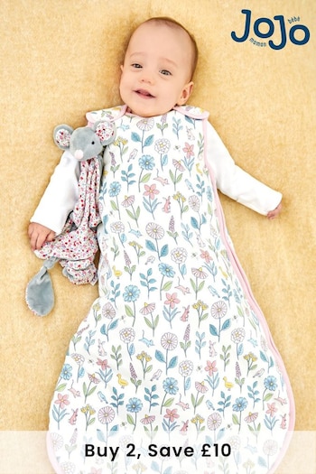 JoJo Maman Bébé Pink Meadow Print 2.5 Tog Baby Sleeping Bag (C54803) | £28