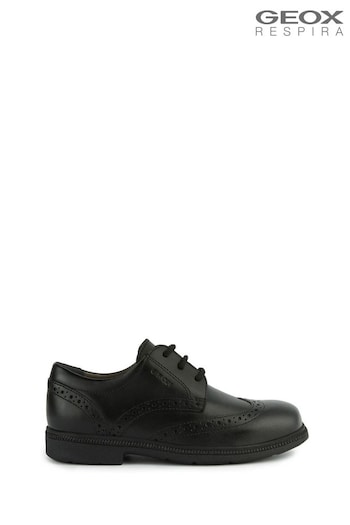Geox Junior Boys Federico Black Air Shoes (C54818) | £52.50 - £57.50