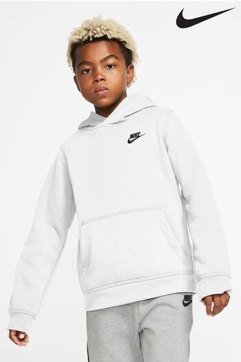 Nike White Club Fleece Overhead Hoodie (C54959) | £40