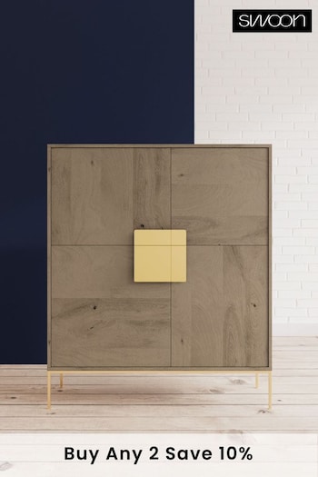 Swoon Grey Banner Brown Cabinet (C54972) | £799