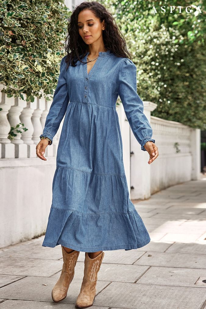 Buy Women s Aspiga Denim Dresses Online Next UK