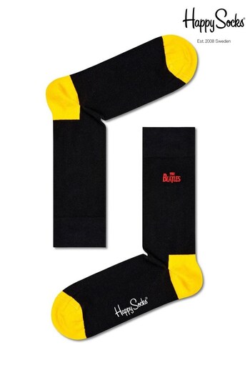 Happy Socks Black Beatles Socks (C55386) | £14