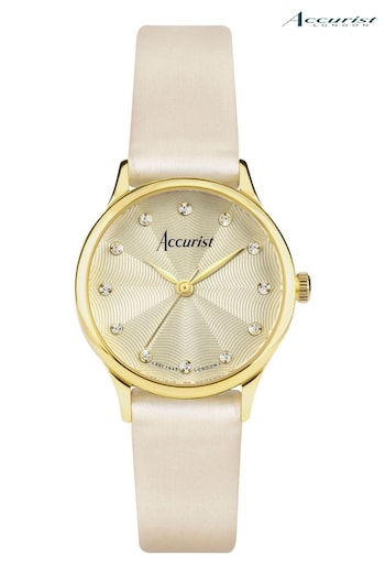Accurist Ladies Cream Dress Leather Strap 28mm Watch (C55410) | £169