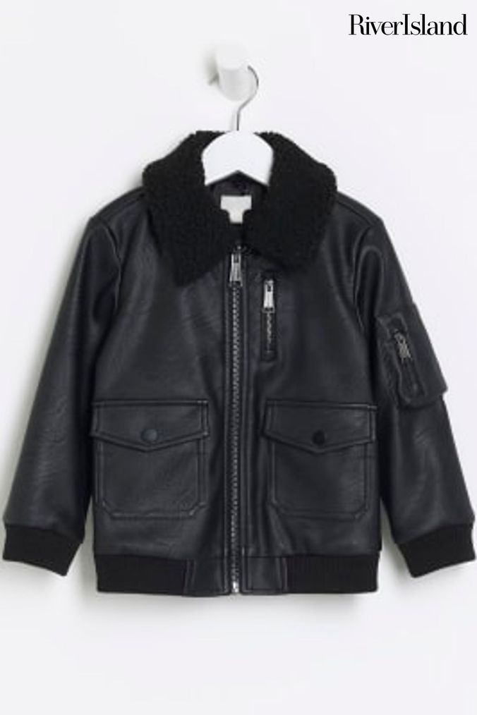 Baby boy leather jacket top river island