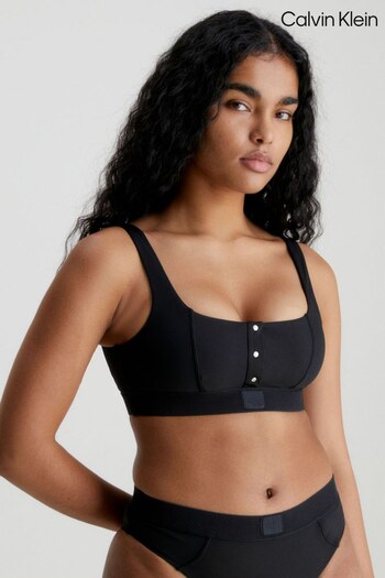 Calvin Klein Black Rib Bikini Top (C55635) | £65