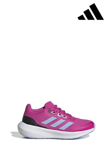 adidas Pink/Blue Kids RunFalcon 3 Sport Running Lace Trainers (C55668) | £33