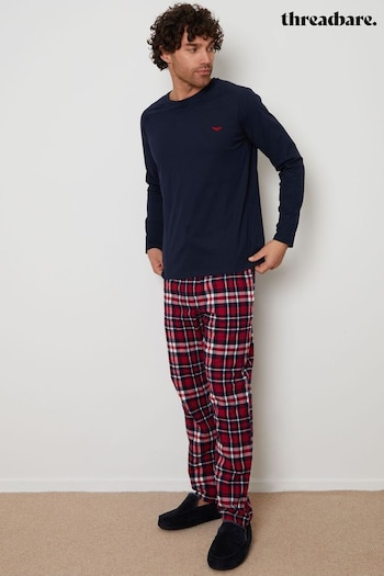 Threadbare Blue Cotton Pyjama Set (C55779) | £24
