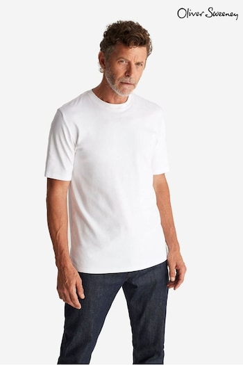 Oliver Sweeney Palmela White 240gsm Jersey Cotton T-Shirt (C55842) | £59
