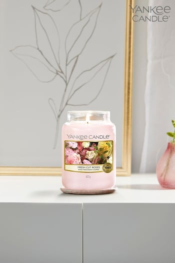 Yankee Candle Pink Large Jar Fresh Cut Roses Candle (C55863) | £30