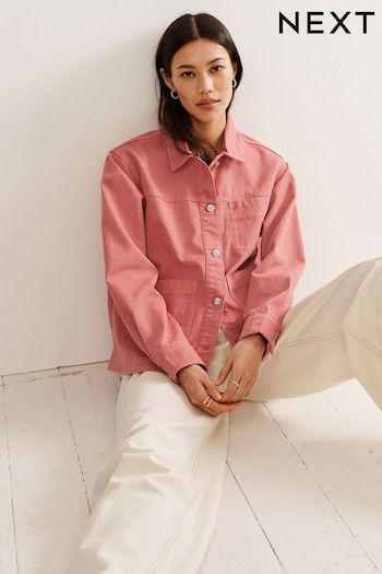 Pink Cotton Overshirt (C55873) | £40
