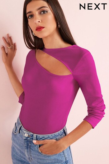 Fushsia Pink Cut-Out Bodysuit (C56000) | £20