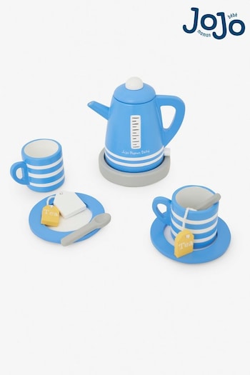 JoJo Maman Bébé Wooden Toy Kettle with Tea Cups (C56160) | £24