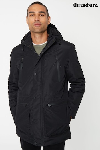Threadbare Black Utility Hooded Jacket (C56333) | £75