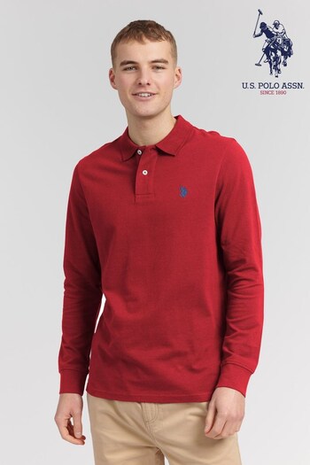U.S. Polo Assn. Mens Red Pique Polo Shirt (C56591) | £45