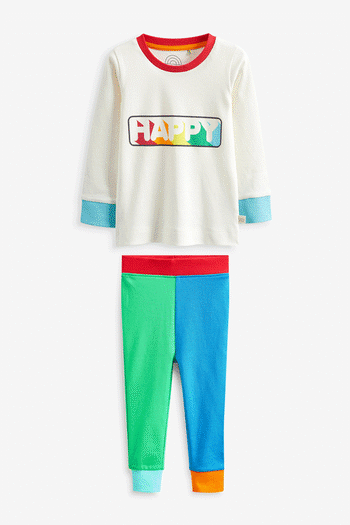 Little Bird by Jools Oliver Multi Happy Rainbow Pyjamas 2 Pack (C56616) | £30 - £36