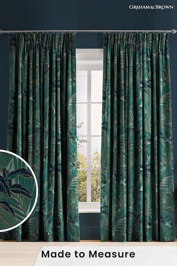 Graham & Brown Green Paradys Made to Measure Curtains (C56617) | £119