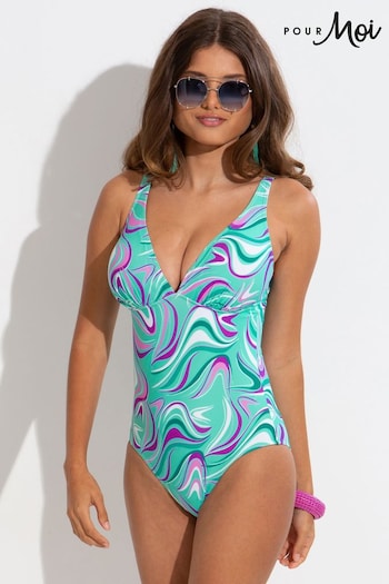 Pour Moi Green Carnival Control Swimsuit (C56737) | £45
