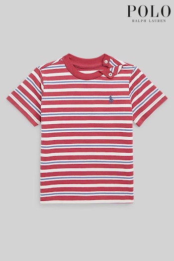 Polo Ralph Lauren Baby Striped Logo T-Shirt (C56743) | £18.50