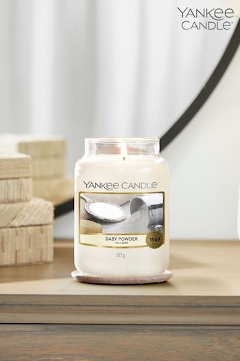 Yankee Candle White Large Jar Baby Powder Candle (C56748) | £30