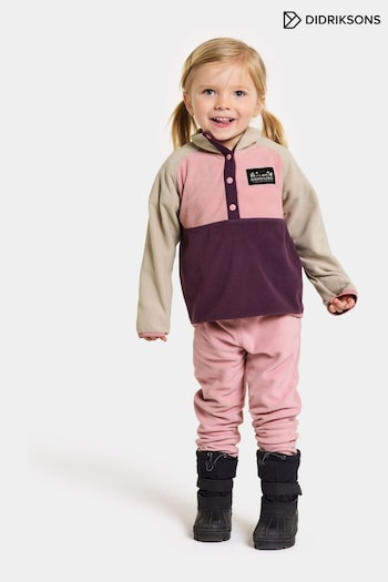 Didriksons Kids Purple Monte Half Button Fleece (C56887) | £25