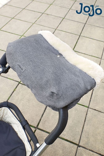 JoJo Maman Bébé Grey Deluxe Fleece Lined Stroller Hand Muff (C57007) | £23
