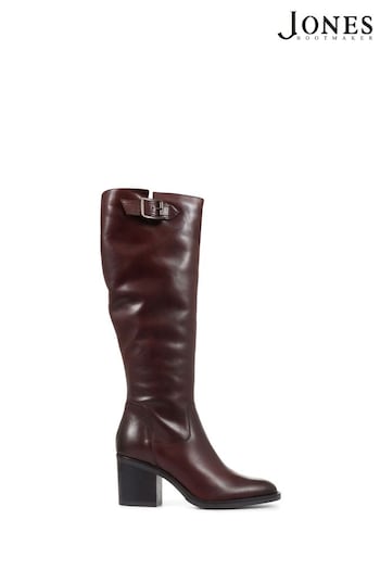 Jones Bootmaker Brown Cesena Slim Leather Knee Boots (C57046) | £199