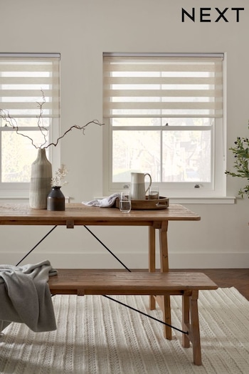 Natural Cream Ready Made Woven Day And Night Zebra Roller Blinds (C57230) | £26 - £36