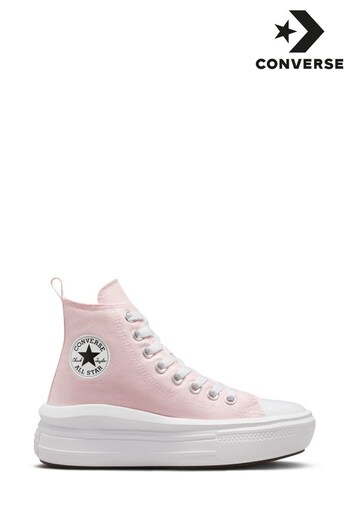 Converse Pink Move High Top Youth Trainers (C57372) | £55