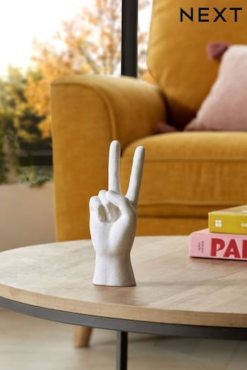 Cream Peace Hand Sculpture (C57403) | £12